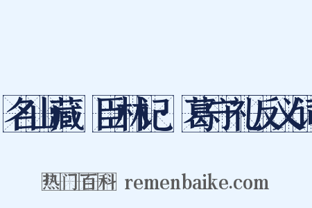 名山藏·臣林记·葛守礼反义词是什么意思的图片